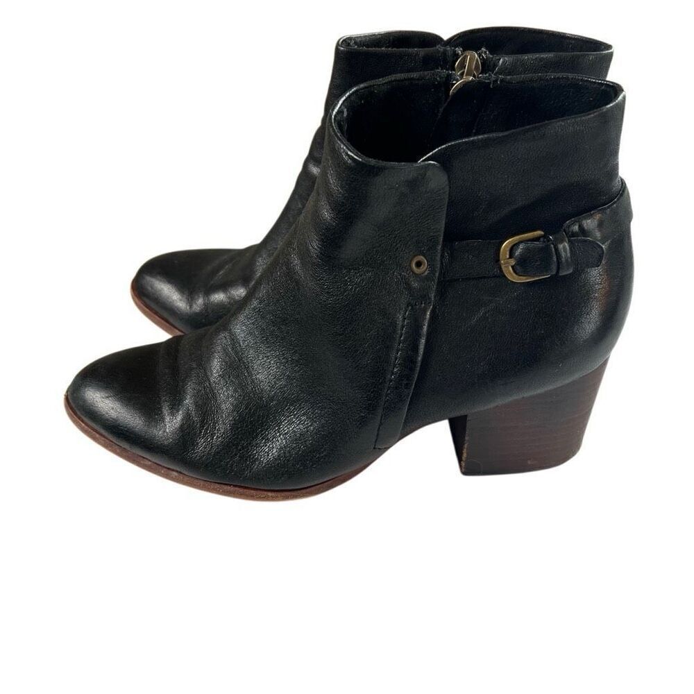 Isola Boots Booties Black Zip Heels Size 7.5